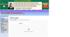 Desktop Screenshot of hvaderklokken.dk