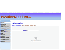 Tablet Screenshot of hvaderklokken.dk